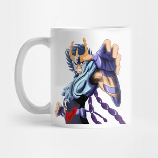 ikki the phoenix in saint seiya myth cloth anime art in white wallpaper of cosmos Mug